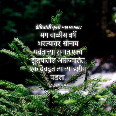 Picture 04 - प्रेषितांचीं कृत्यें 7:30 MARIRV - मग चाळीस वर्षे - Bible Verse Picture