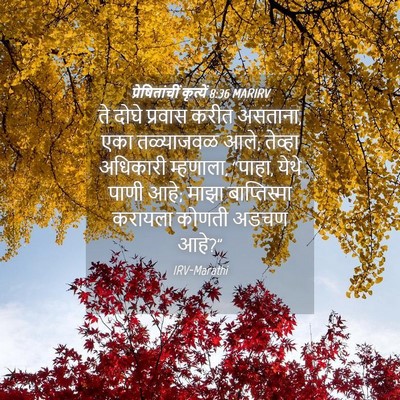 Picture 04 - प्रेषितांचीं कृत्यें 8:36 MARIRV - ते दोघे प्रवास - Bible Verse Picture