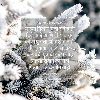 Picture 04 - मत्तय 11:27 MARIRV - माझ्या पित्याने - Bible Verse Picture