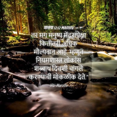 Picture 04 - मत्तय 12:12 MARIRV - तर मग मनुष्य - Bible Verse Picture