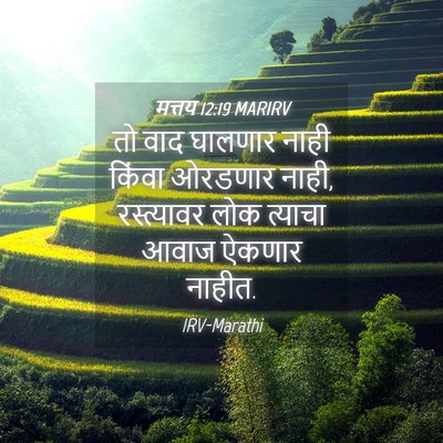 Picture 04 - मत्तय 12:19 MARIRV - तो वाद घालणार नाही - Bible Verse Picture