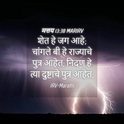 Picture 04 - मत्तय 13:38 MARIRV - शेत हे जग आहे; - Bible Verse Picture
