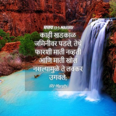 Picture 04 - मत्तय 13:5 MARIRV - काही खडकाळ - Bible Verse Picture