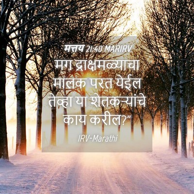 Picture 04 - मत्तय 21:40 MARIRV - मग द्राक्षमळ्याचा - Bible Verse Picture