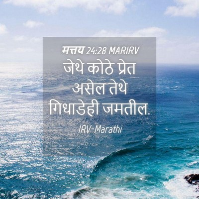 Picture 04 - मत्तय 24:28 MARIRV - जेथे कोठे प्रेत - Bible Verse Picture