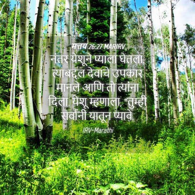 Picture 04 - मत्तय 26:27 MARIRV - नंतर येशूने - Bible Verse Picture