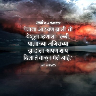 Picture 04 - मार्क 11:21 MARIRV - पेत्राला आठवण - Bible Verse Picture