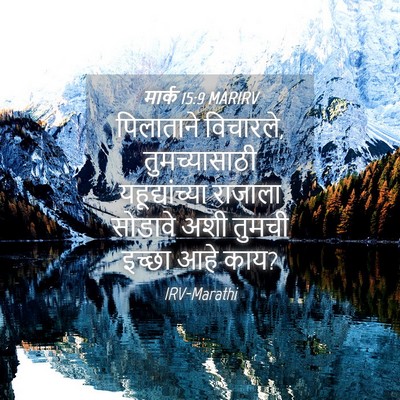 Picture 04 - मार्क 15:9 MARIRV - पिलाताने विचारले, - Bible Verse Picture