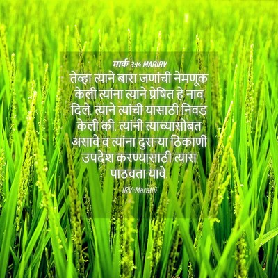 Picture 04 - मार्क 3:14 MARIRV - तेव्हा त्याने - Bible Verse Picture