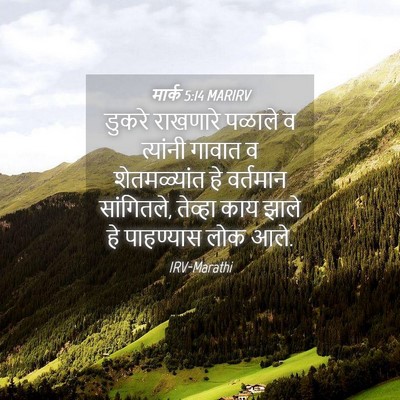 Picture 04 - मार्क 5:14 MARIRV - डुकरे राखणारे - Bible Verse Picture