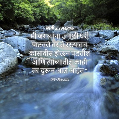Picture 04 - मार्क 8:3 MARIRV - मी जर त्यांना - Bible Verse Picture