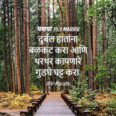 Picture 04 - यशया 35:3 MARIRV - दुर्बल हातांना - Bible Verse Picture
