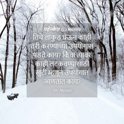 Picture 04 - यहेज्केल 15:3 MARIRV - तिचे लाकुड घेऊन - Bible Verse Picture