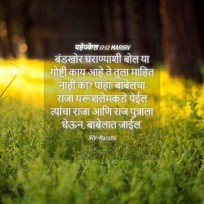 Picture 04 - यहेज्केल 17:12 MARIRV - बंडखोर घराण्याशी - Bible Verse Picture
