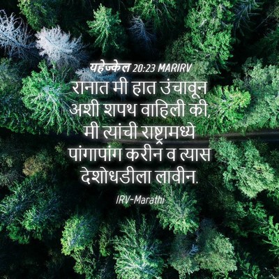 Picture 04 - यहेज्केल 20:23 MARIRV - रानात मी हात - Bible Verse Picture