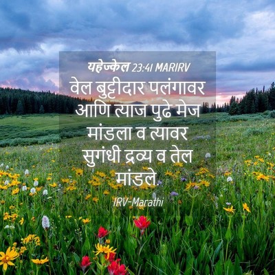 Picture 04 - यहेज्केल 23:41 MARIRV - वेल बुट्टीदार - Bible Verse Picture