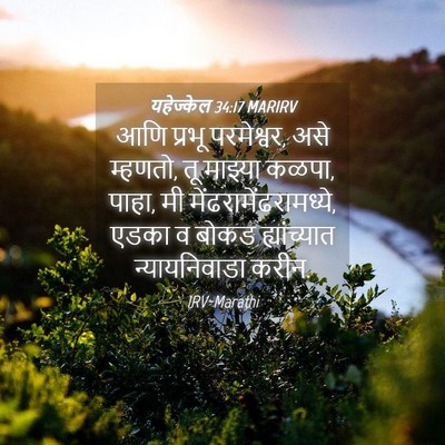 Picture 04 - यहेज्केल 34:17 MARIRV - आणि प्रभू - Bible Verse Picture