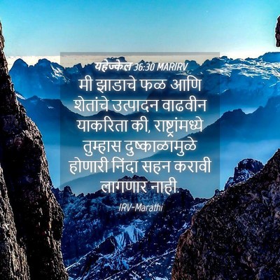 Picture 04 - यहेज्केल 36:30 MARIRV - मी झाडाचे फळ आणि - Bible Verse Picture