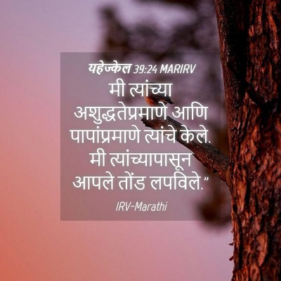 Picture 04 - यहेज्केल 39:24 MARIRV - मी त्यांच्या - Bible Verse Picture