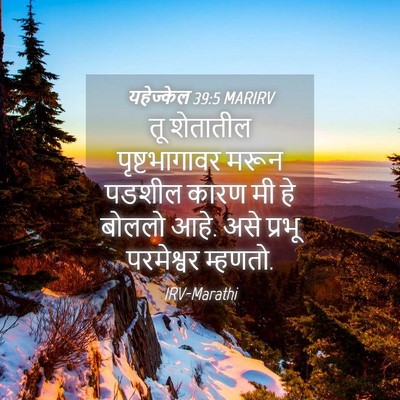 Picture 04 - यहेज्केल 39:5 MARIRV - तू शेतातील - Bible Verse Picture