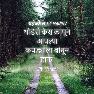 Picture 04 - यहेज्केल 5:3 MARIRV - थोडेसे केस कापून - Bible Verse Picture