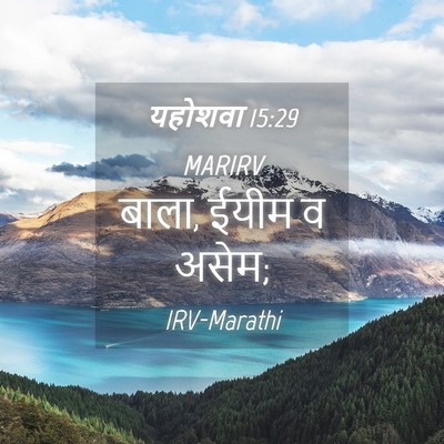 Picture 04 - यहोशवा 15:29 MARIRV - बाला, ईयीम व - Bible Verse Picture