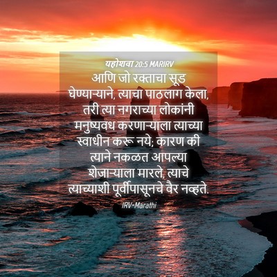 Picture 04 - यहोशवा 20:5 MARIRV - आणि जो रक्ताचा सूड - Bible Verse Picture