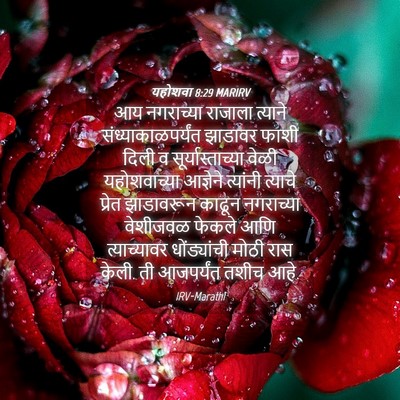 Picture 04 - यहोशवा 8:29 MARIRV - आय नगराच्या - Bible Verse Picture