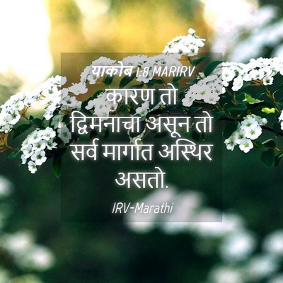 Picture 04 - याकोब 1:8 MARIRV - कारण तो द्विमनाचा - Bible Verse Picture