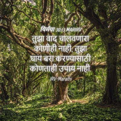 Picture 04 - यिर्मया 30:13 MARIRV - तुझा वाद चालवणारा - Bible Verse Picture
