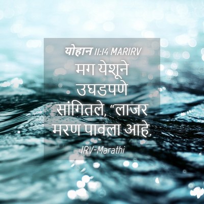 Picture 04 - योहान 11:14 MARIRV - मग येशूने उघडपणे - Bible Verse Picture