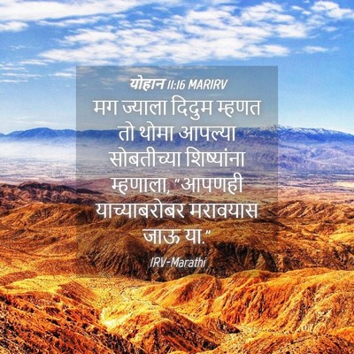 Picture 04 - योहान 11:16 MARIRV - मग ज्याला दिदुम - Bible Verse Picture