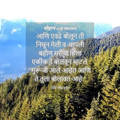 Picture 04 - योहान 11:28 MARIRV - आणि एवढे बोलून ती - Bible Verse Picture