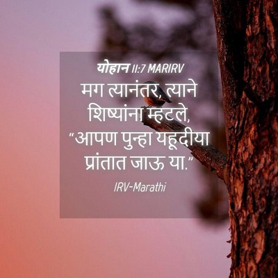 Picture 04 - योहान 11:7 MARIRV - मग त्यानंतर, - Bible Verse Picture
