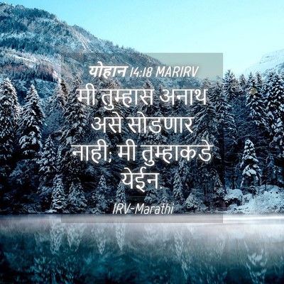 Picture 04 - योहान 14:18 MARIRV - मी तुम्हास अनाथ - Bible Verse Picture