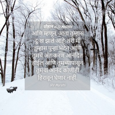 Picture 04 - योहान 16:22 MARIRV - आणि म्हणून, आता - Bible Verse Picture