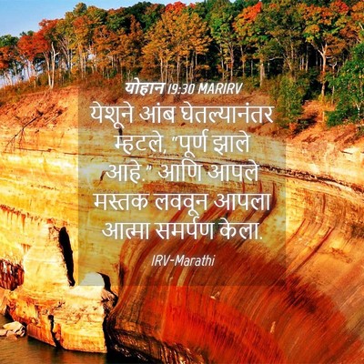 Picture 04 - योहान 19:30 MARIRV - येशूने आंब - Bible Verse Picture