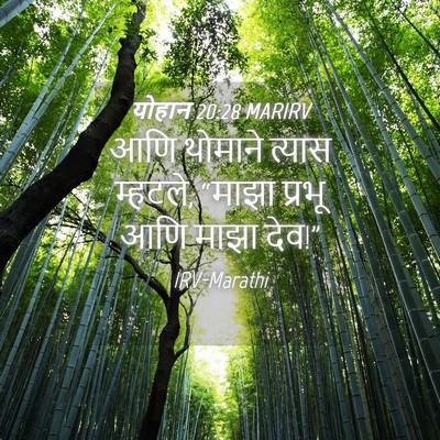 Picture 04 - योहान 20:28 MARIRV - आणि थोमाने त्यास - Bible Verse Picture