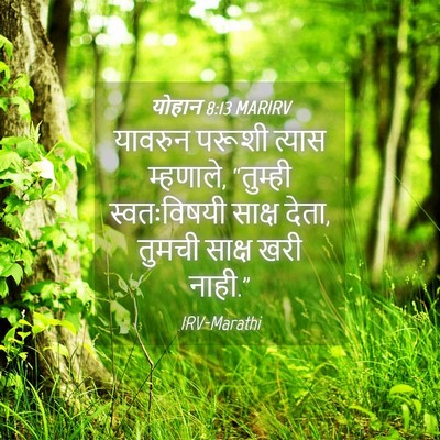 Picture 04 - योहान 8:13 MARIRV - यावरुन परूशी - Bible Verse Picture