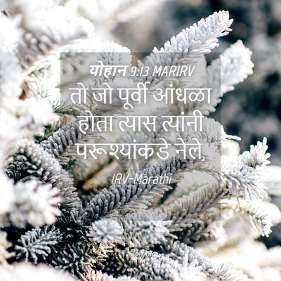 Picture 04 - योहान 9:13 MARIRV - तो जो पूर्वी आंधळा - Bible Verse Picture