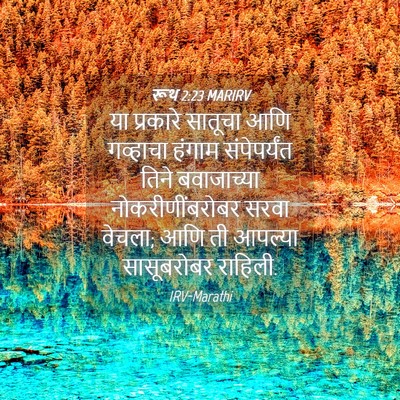 Picture 04 - रूथ 2:23 MARIRV - या प्रकारे सातूचा - Bible Verse Picture