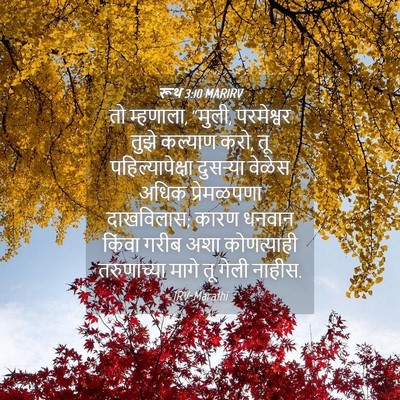 Picture 04 - रूथ 3:10 MARIRV - तो म्हणाला, “मुली, - Bible Verse Picture