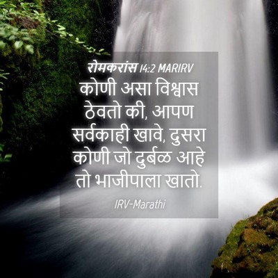 Picture 04 - रोमकरांस 14:2 MARIRV - कोणी असा विश्वास - Bible Verse Picture