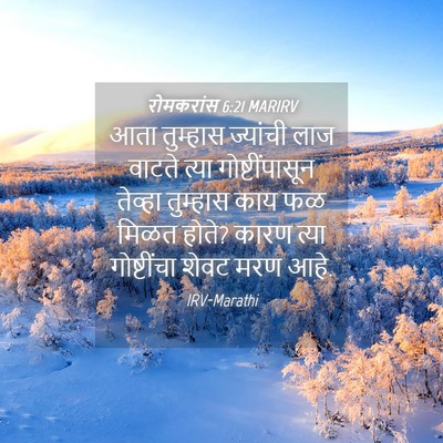 Picture 04 - रोमकरांस 6:21 MARIRV - आता तुम्हास - Bible Verse Picture