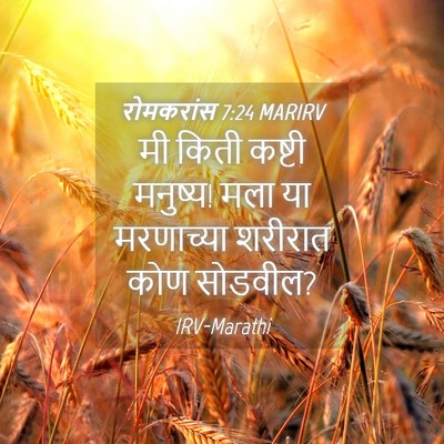 Picture 04 - रोमकरांस 7:24 MARIRV - मी किती कष्टी - Bible Verse Picture