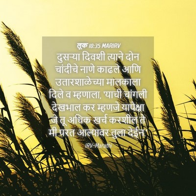 Picture 04 - लूक 10:35 MARIRV - दुसऱ्या दिवशी - Bible Verse Picture