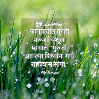 Picture 04 - लूक 19:39 MARIRV - जमावातील काही - Bible Verse Picture