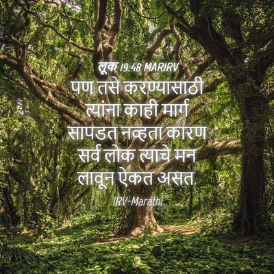 Picture 04 - लूक 19:48 MARIRV - पण तसे करण्यासाठी - Bible Verse Picture