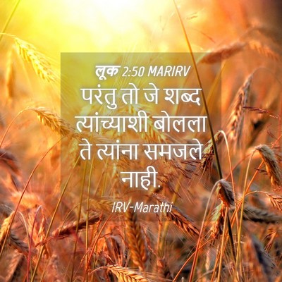 Picture 04 - लूक 2:50 MARIRV - परंतु तो जे शब्द - Bible Verse Picture