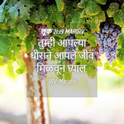 Picture 04 - लूक 21:19 MARIRV - तुम्ही आपल्या - Bible Verse Picture
